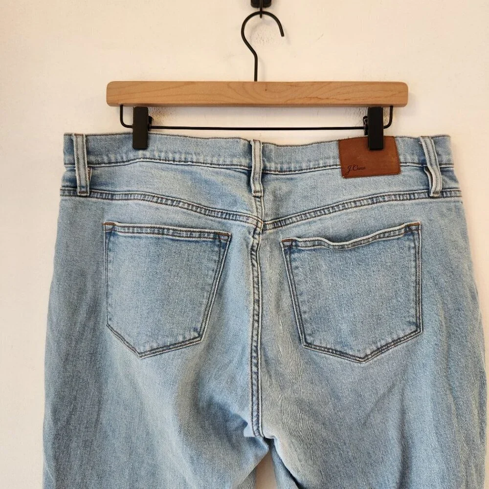 J. Crew Slim Broken In Boyfriend Jeans Light Wash Denim Women's 31